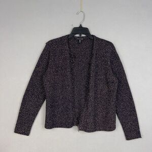 Eileen Fisher Sweater Womens Small Petite Open Cardigan Wool Quiet Luxury Marled